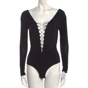 Alexander Wang V Neck Long Sleeve Bodysuit, size M, NWT!